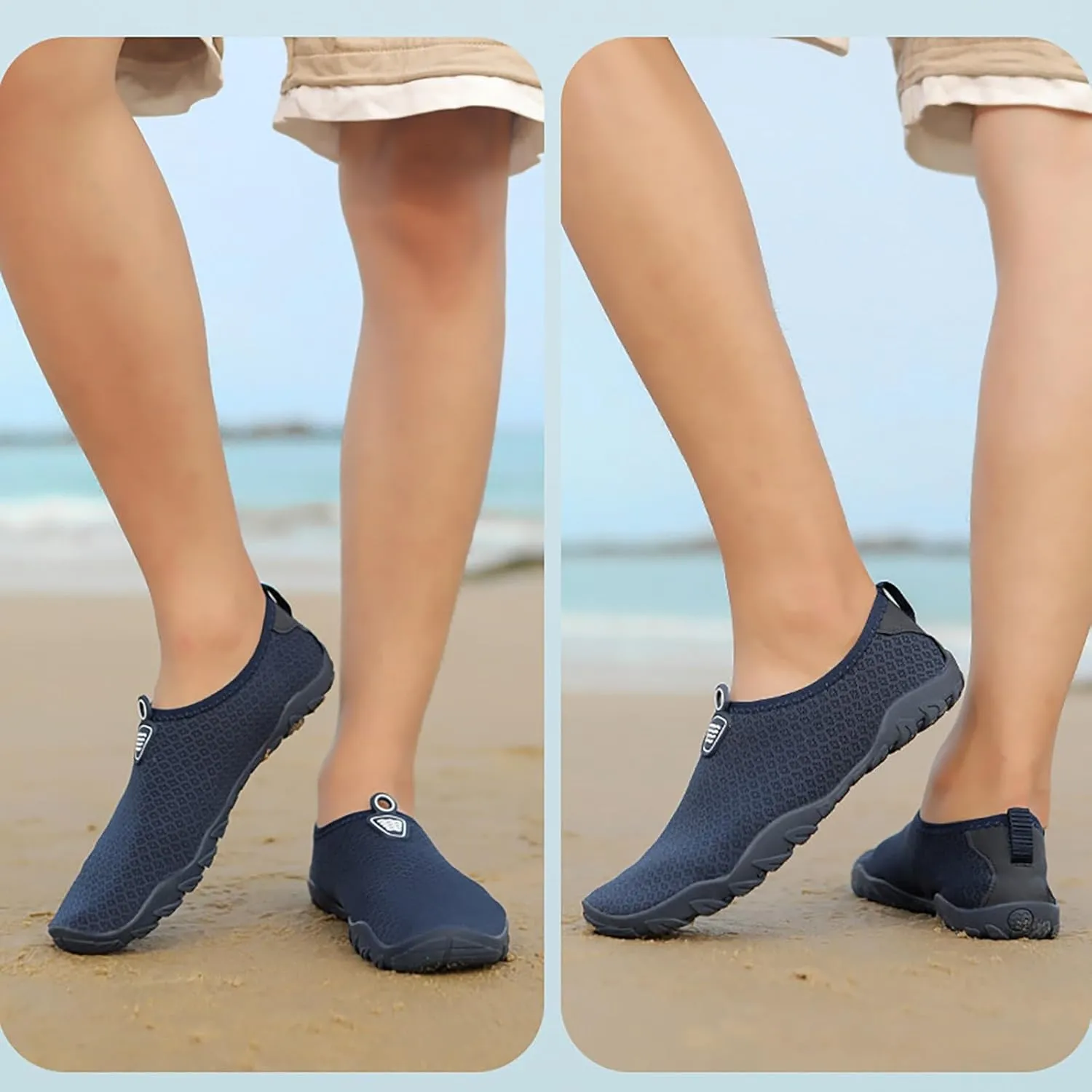 Mens Water Shoes Wide Width Quick Drying Slip On for Water Sports Travel Walk