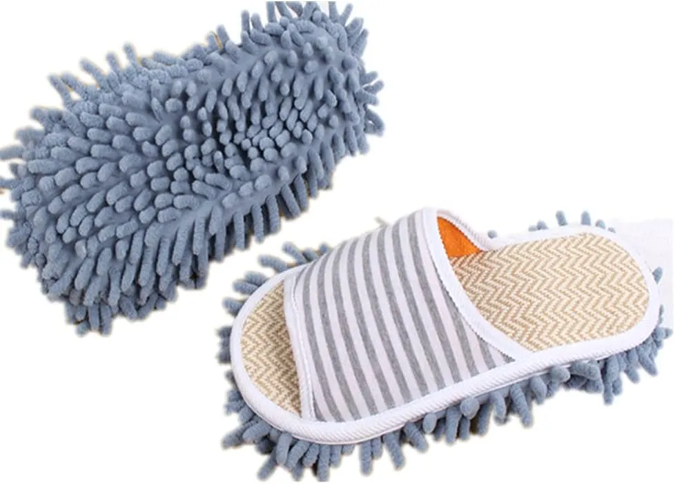 Microfiber Slippers Floor Cleaning Mop House Dust Detachable Mopping Shoes Cleaning Tool Unisex Open Toe