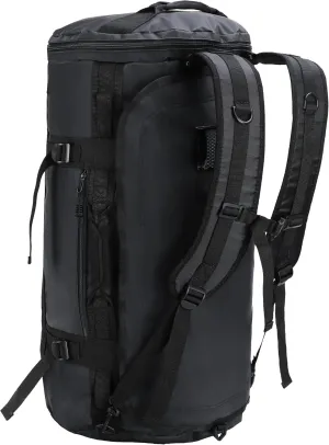 MIER Large Duffel Backpack Sports Gym Bag with Shoe Compartment, Heavy Duty and Water Resistant, Black, 45L