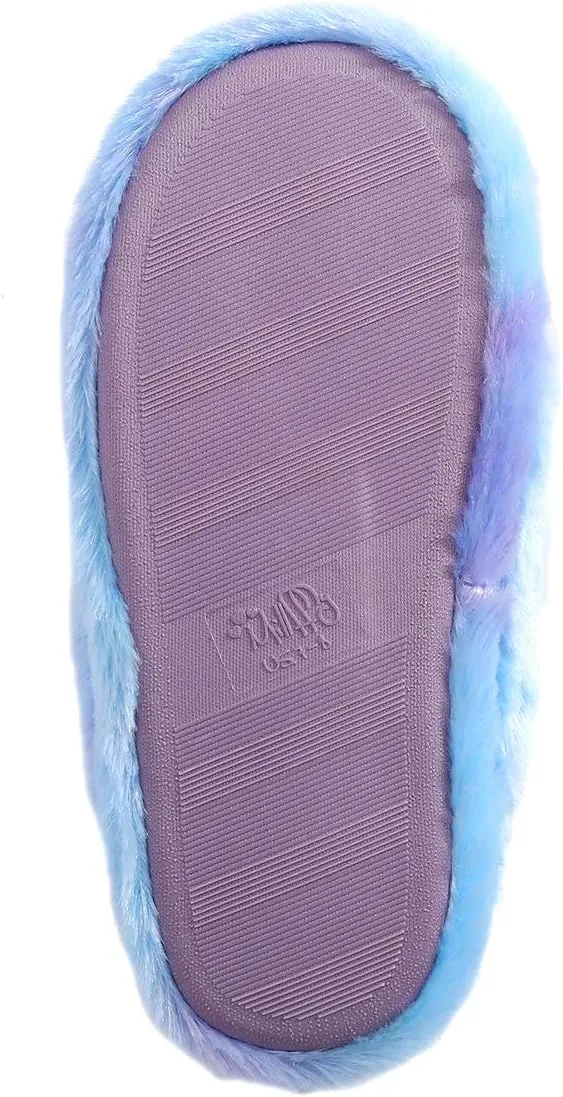 Millffy Soft Fuzzy Animal Slippers Mother Daughter Sloth Foot Pals Rainbow Unicorn Slippers for Girls Women