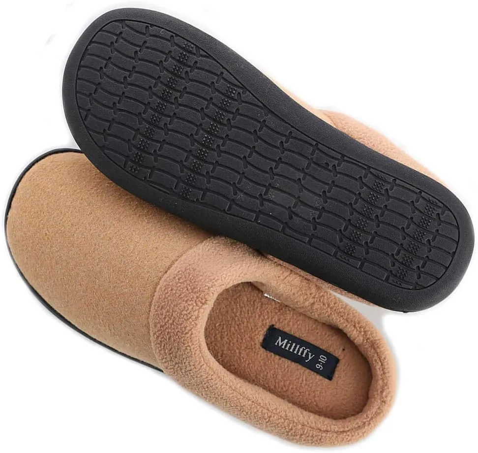 Millffy Unisex Memory Foam Slipper|Women's Cozy Slippers|Fuzzy Wool-Like Fleece House Shoes| Man's Indoor Outdoor Comfy Slippers