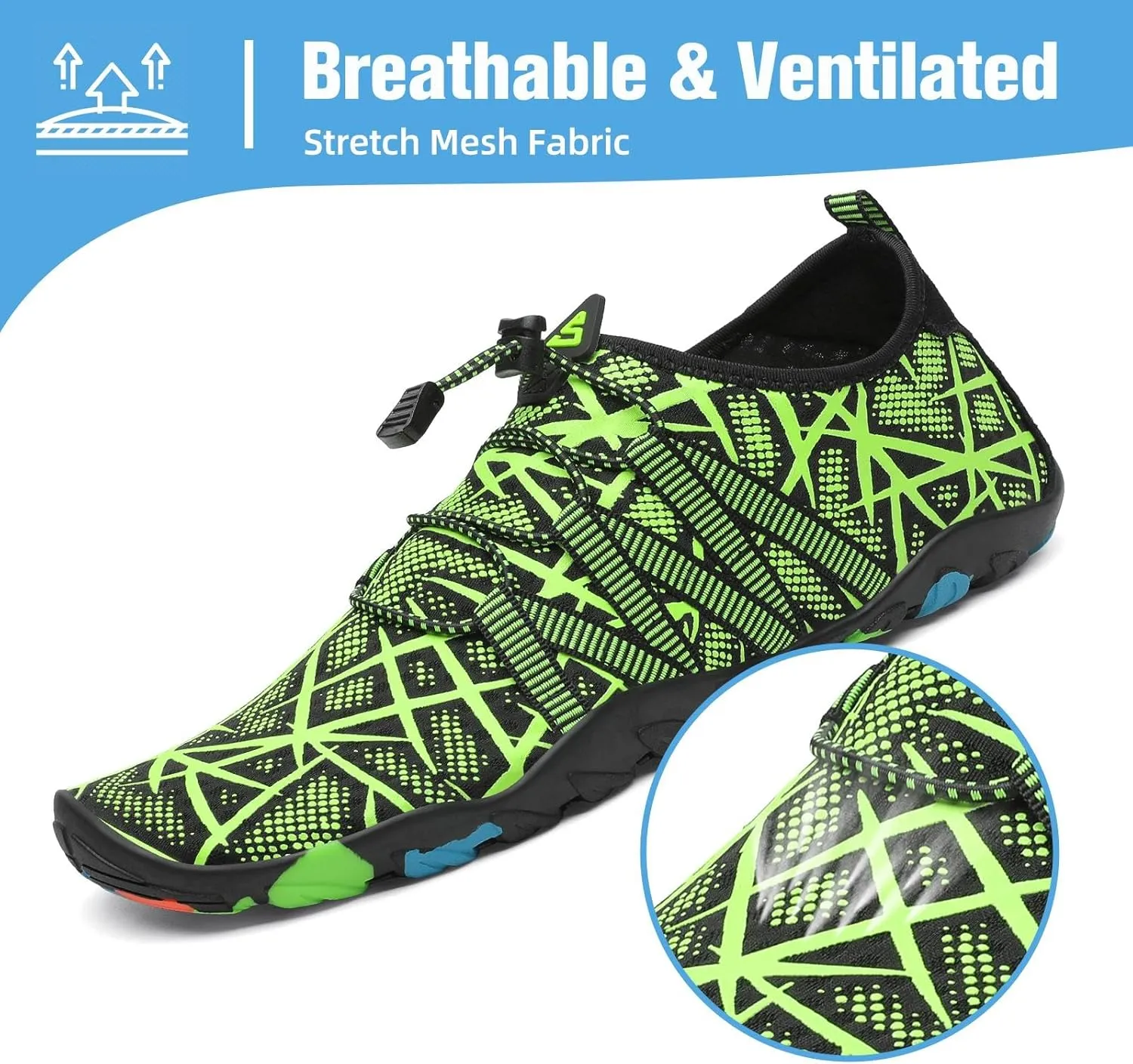 Mishansha Water Shoes for Women Men Barefoot Beach Shoe Quick Dry Aqua Swim Socks for Surfing Yoga Size 4.5-15 Women/3-13.5 Men