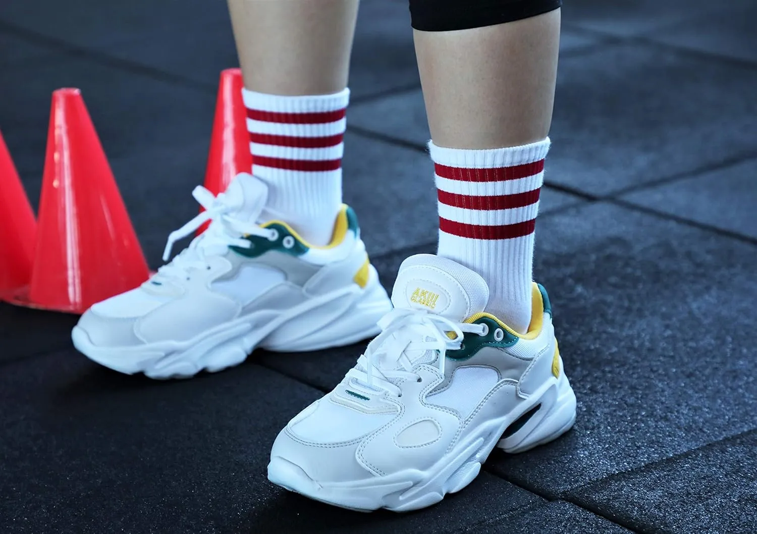 MK SOCKS Cotton Athletic Sports Running Retro Cute Matching School Crew Socks For Men/Women