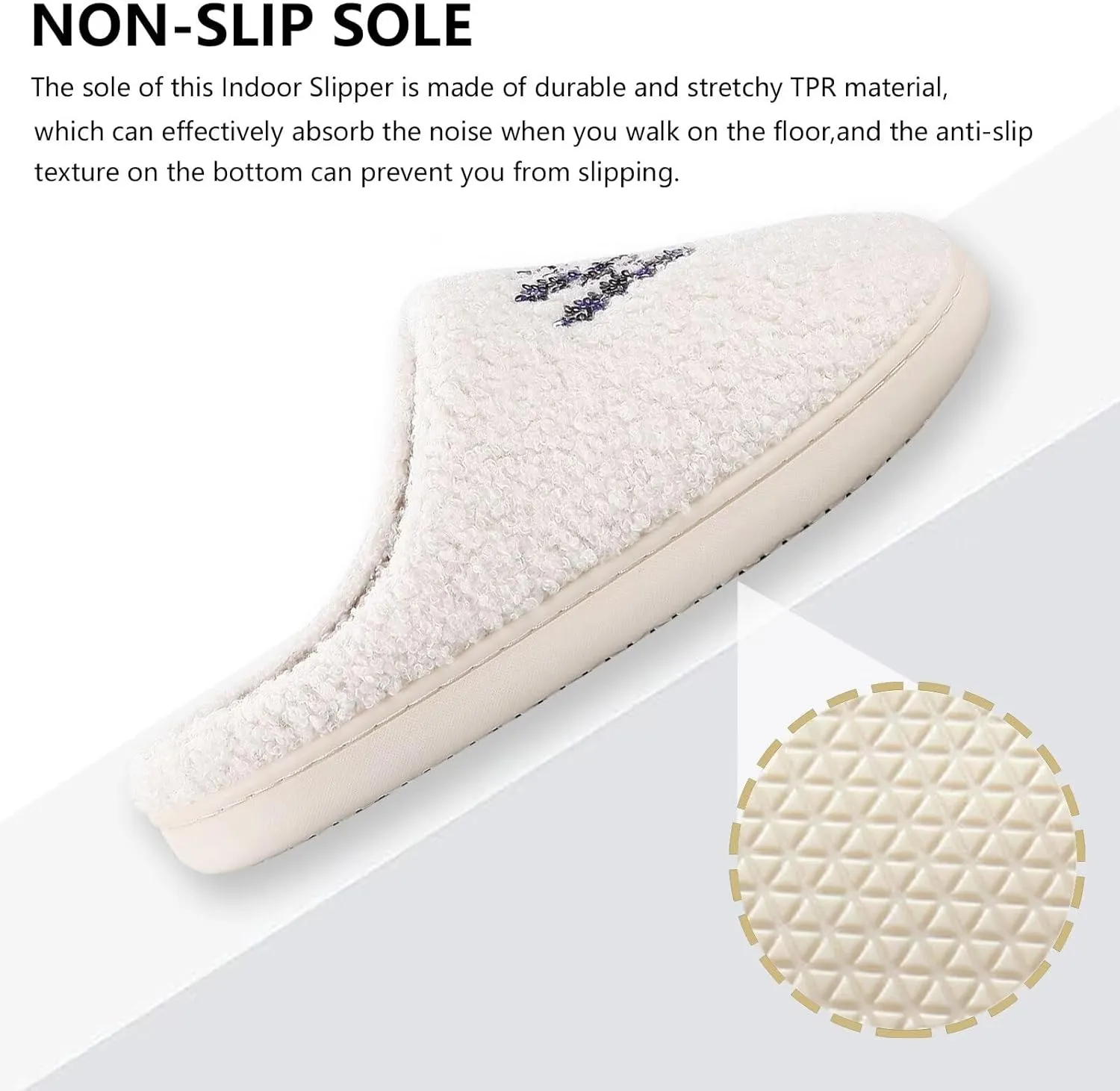 Modern Embroidered Slipper Fuzzy Cozy Memory Foam Women's Men's Couple Home Indoor House Slippers Shoes