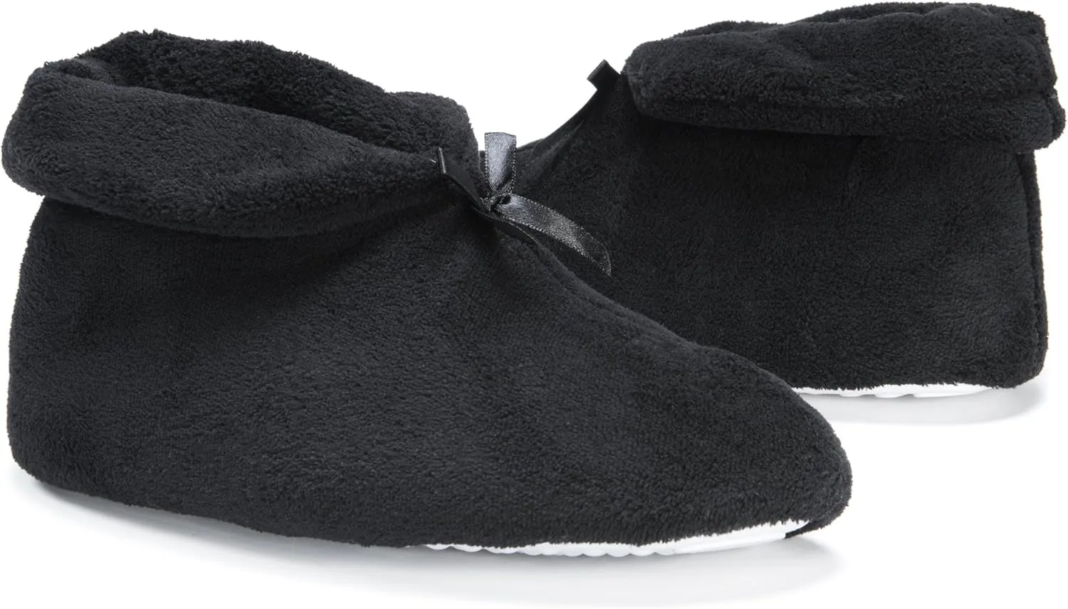 MUK LUKS Women's Micro Chenille Boot with Satin Bow Slipper