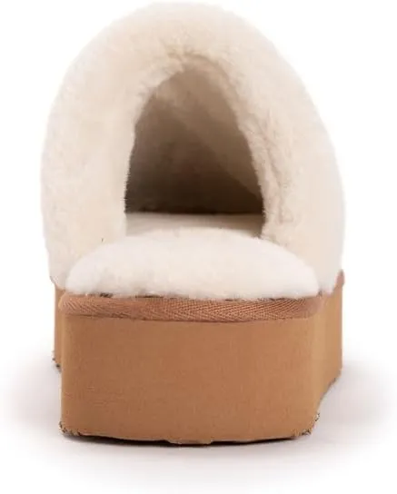 MUK LUKS Women's Microsuede Platform Scuff Slipper