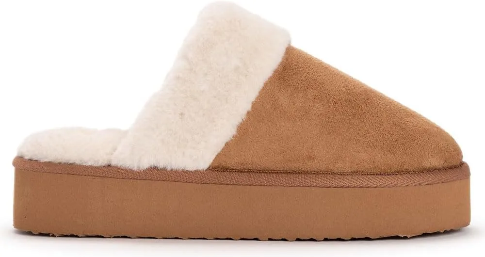 MUK LUKS Women's Microsuede Platform Scuff Slipper