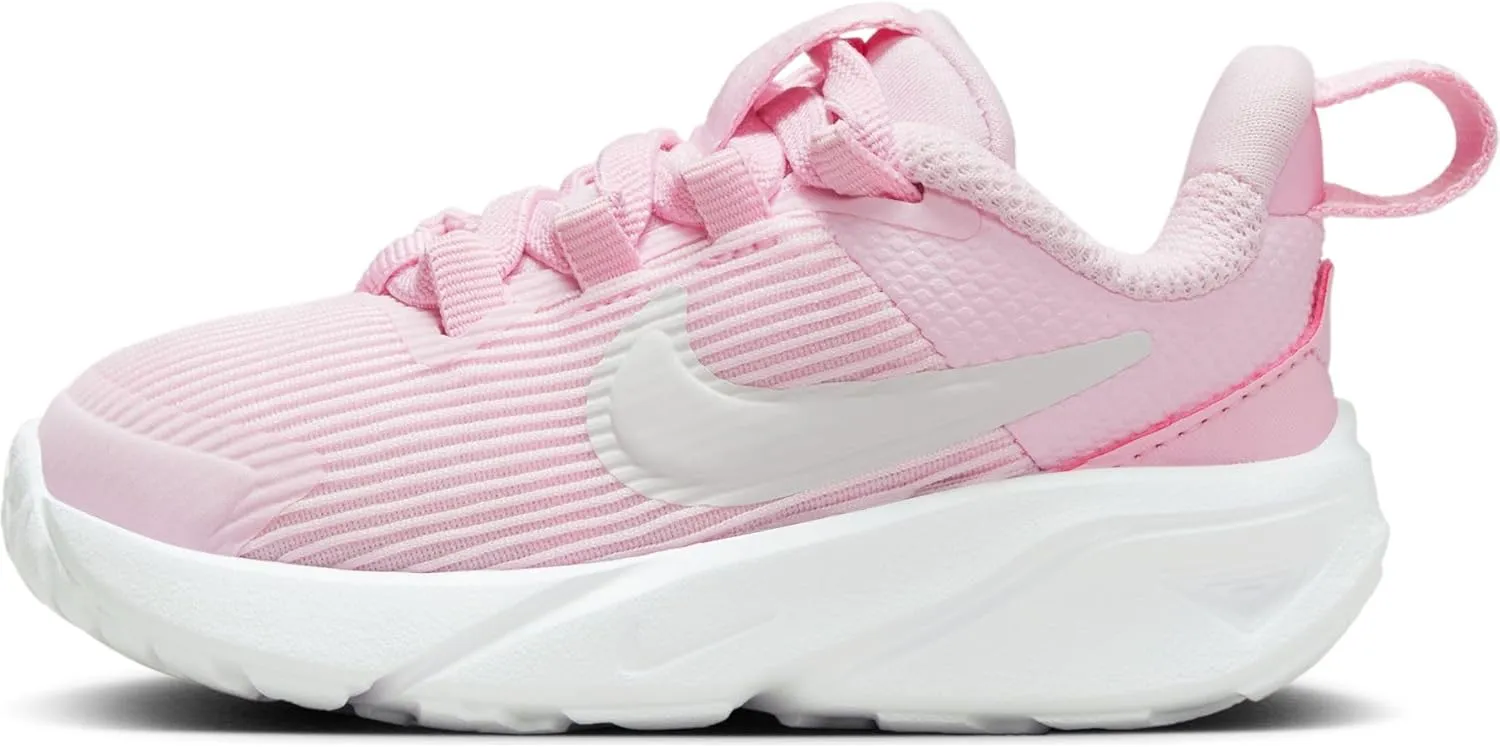Nike Star Runner 4 Baby/Toddler Shoes (DX7616-602, Pink Foam/Summit White-White) Size 8