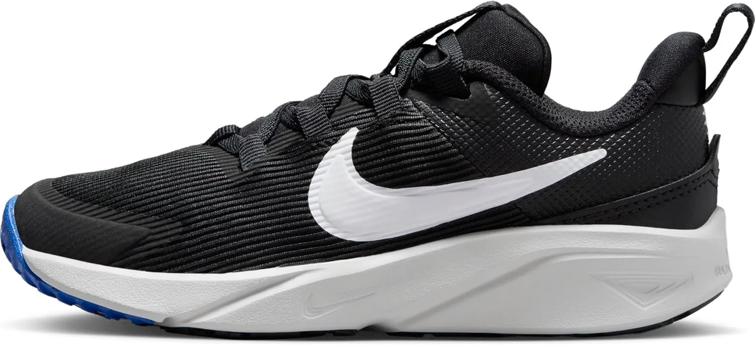 Nike Star Runner 4 Little Kids' Shoes (DX7614-006, Black/Astronomy Blue/Photon Dust/White) Size 2