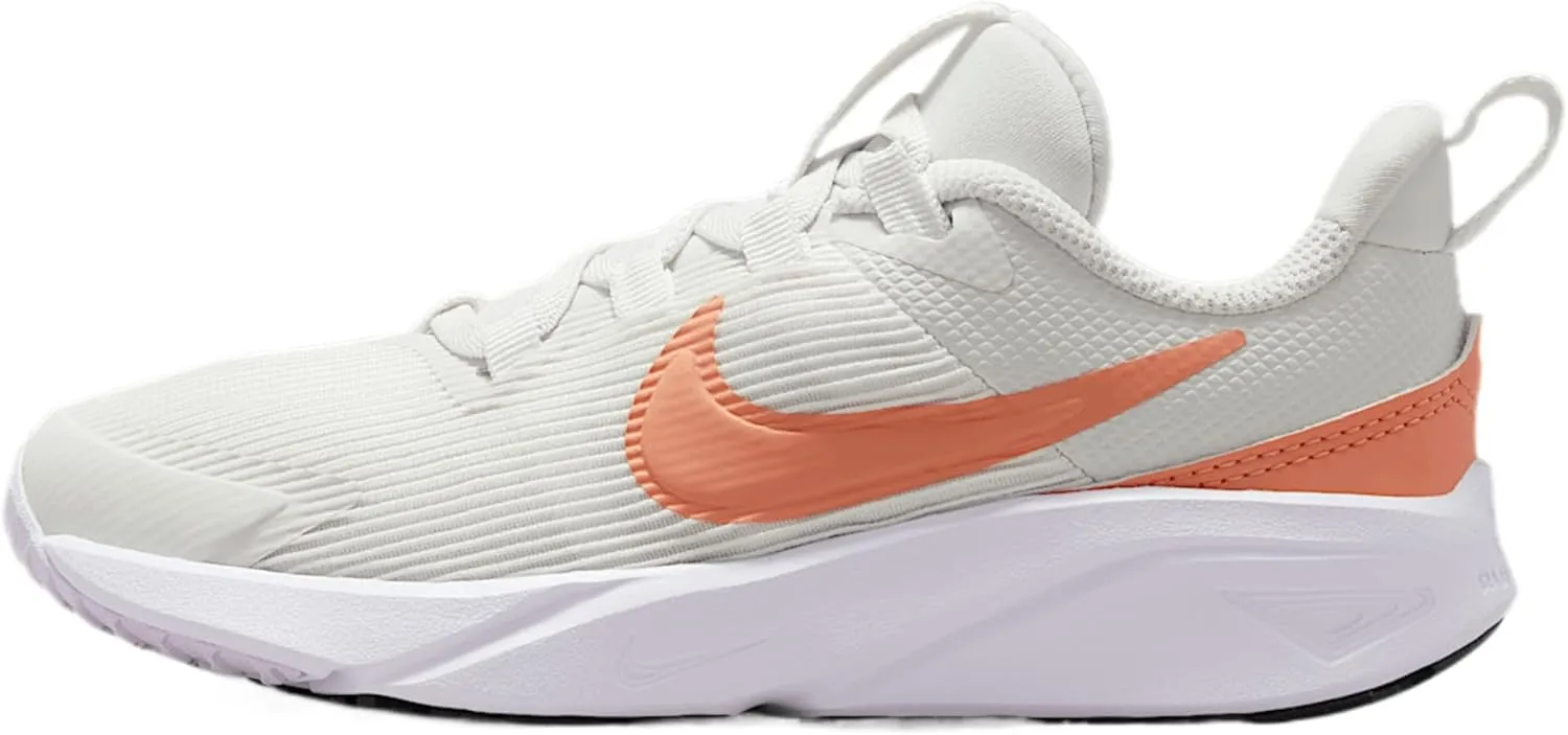 Nike Star Runner 4 Little Kids' Shoes (DX7614-104, Summit White/White/Black/Apricot Agate)