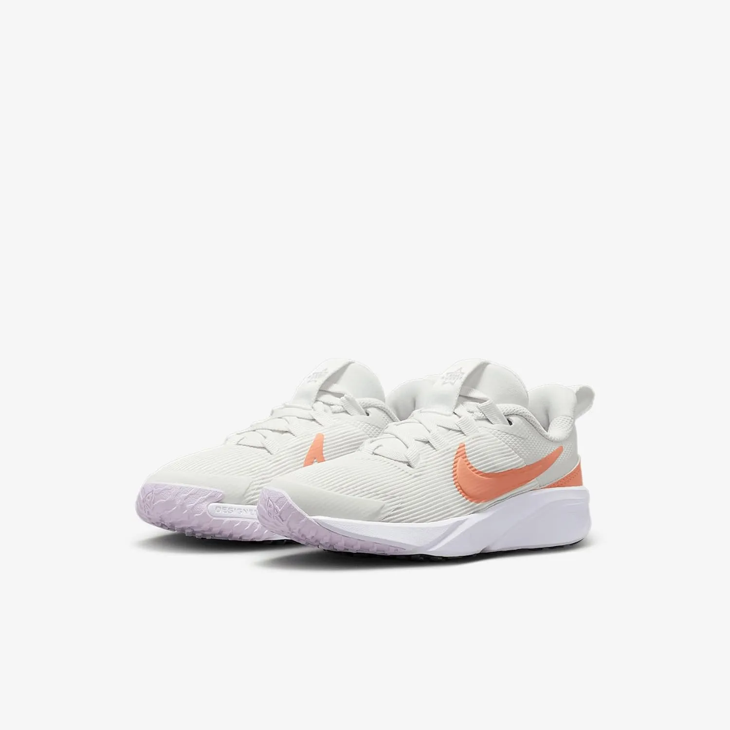 Nike Star Runner 4 Little Kids' Shoes (DX7614-104, Summit White/White/Black/Apricot Agate)