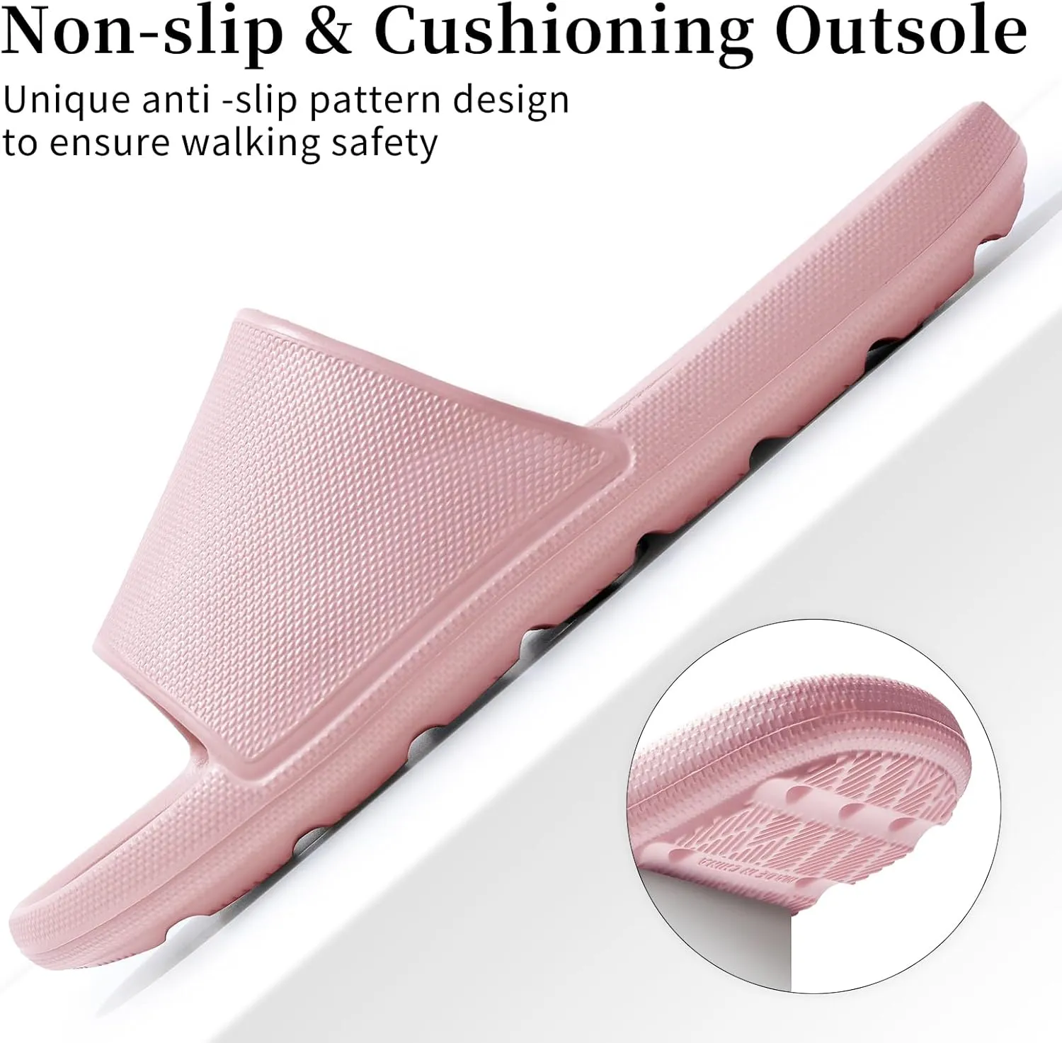 Non Slip Shower Shoes Bathroom Slippers for Pool Camping Open-toe