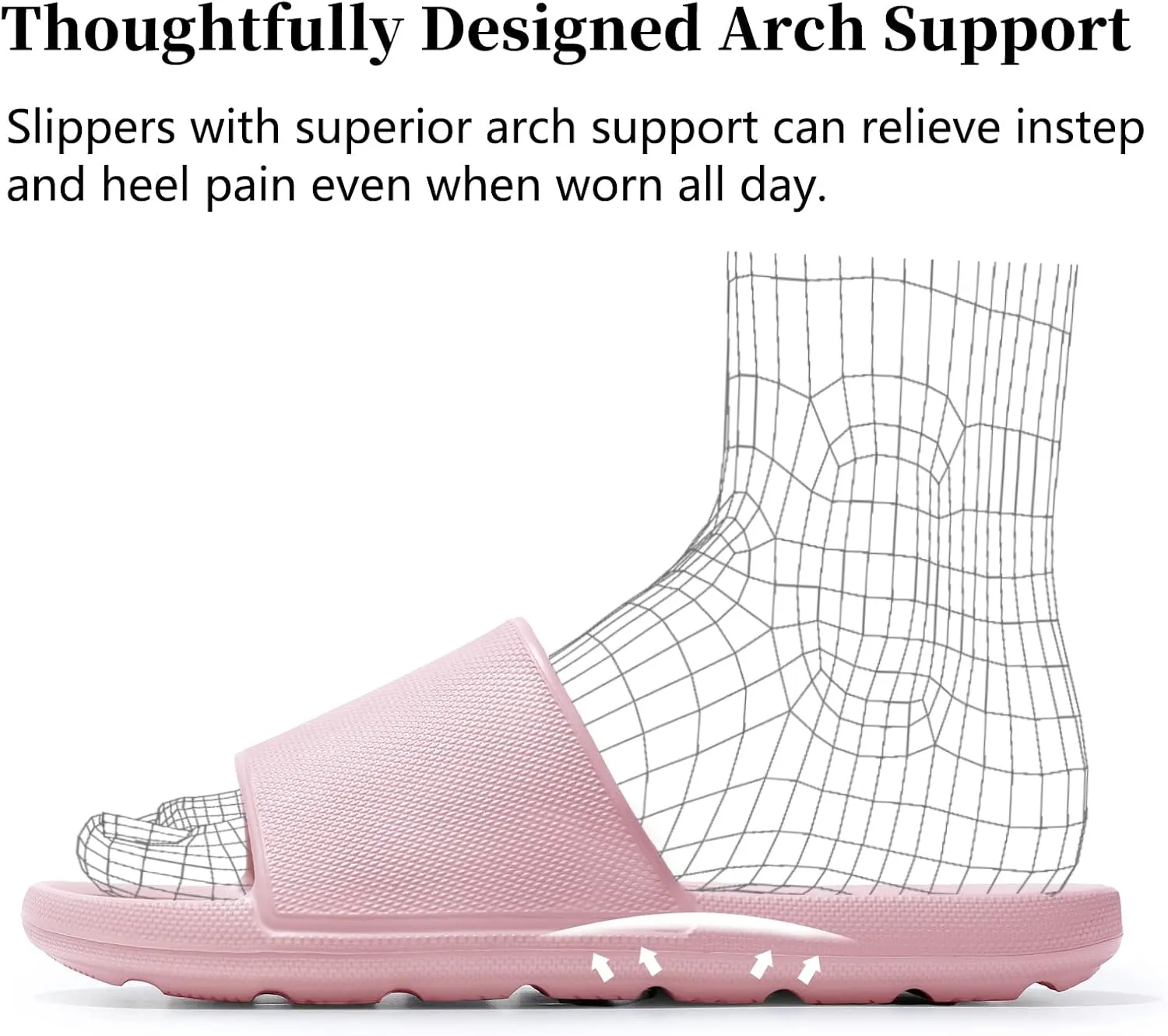 Non Slip Shower Shoes Bathroom Slippers for Pool Camping Open-toe