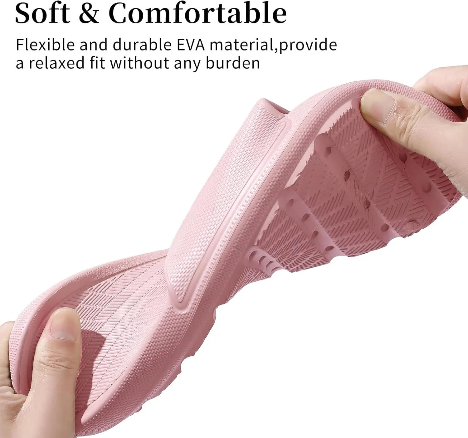 Non Slip Shower Shoes Bathroom Slippers for Pool Camping Open-toe