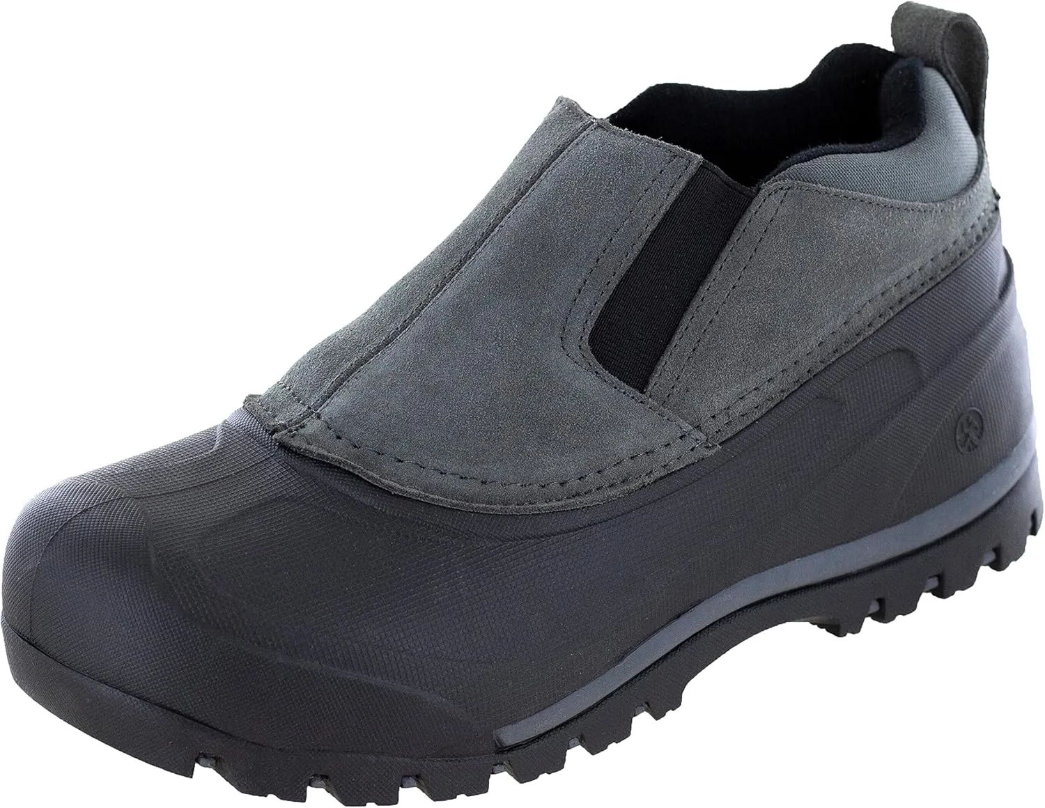 Northside Mens Dawson Winter Shoe - Waterproof Lightweight Removable EVA Insole with Quick Dry Lining - Elastic Twin Gore Traction-Sole, Charcoal, 12