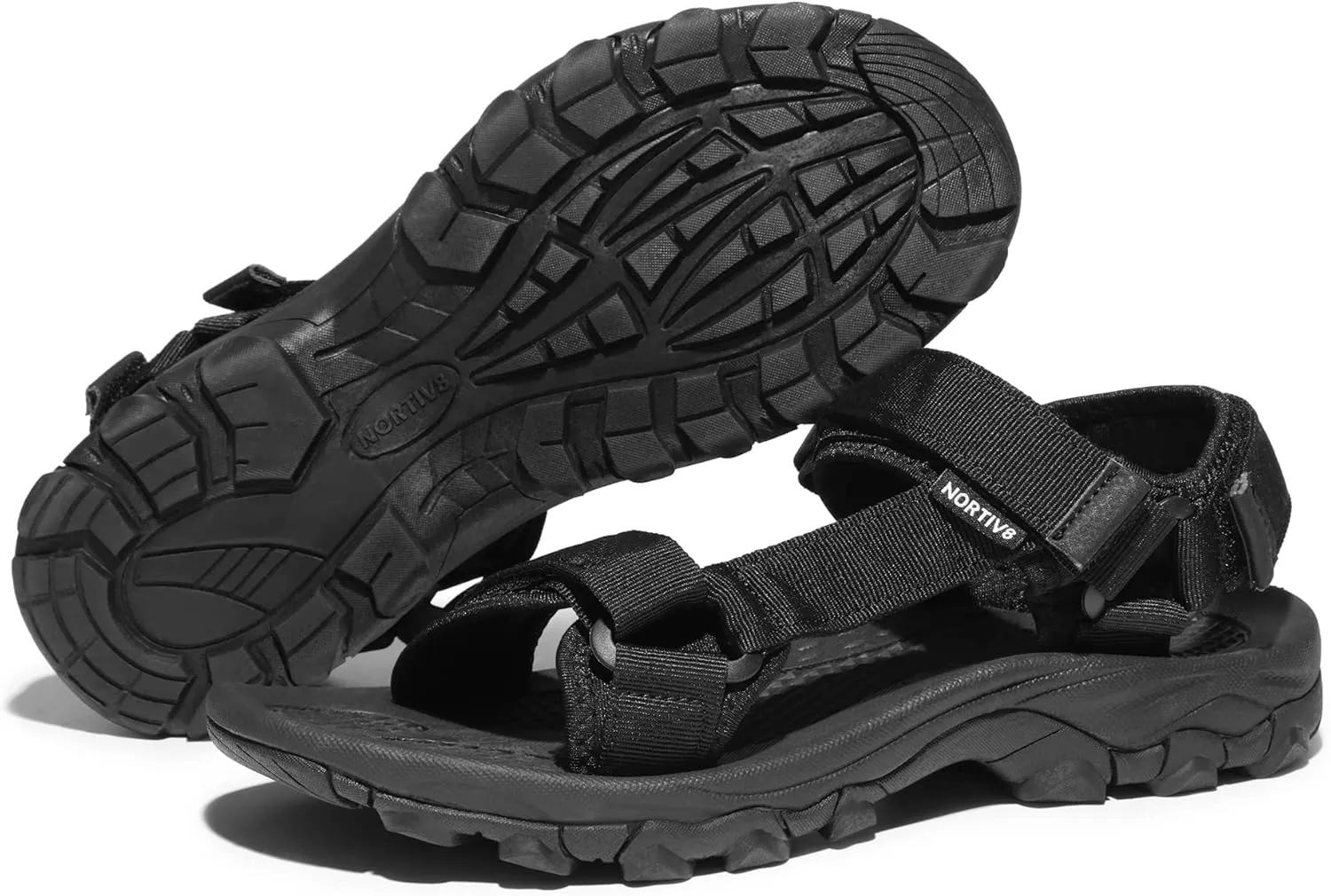 NORTIV 8 Men's Sandals Hiking Sports Lightweight Summer Water Arch Support River Open Toe Athletic Trail Outdoor Walking Sandals Longdo