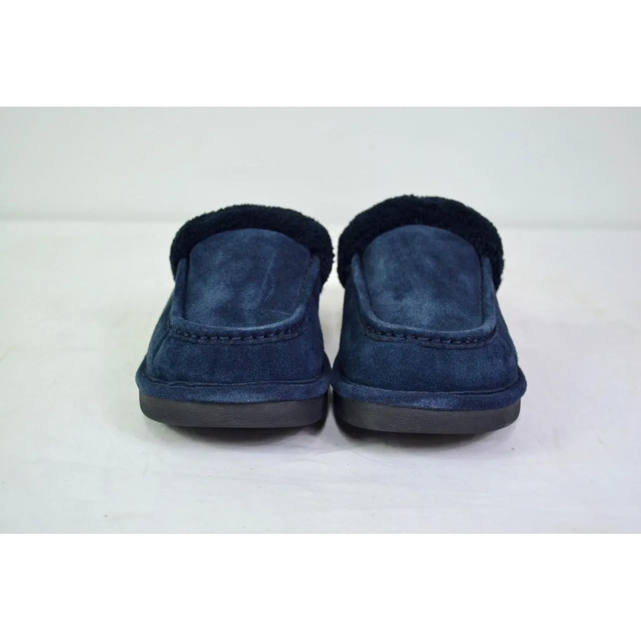 Nuknuuk Men's Leather Slippers Navy 8