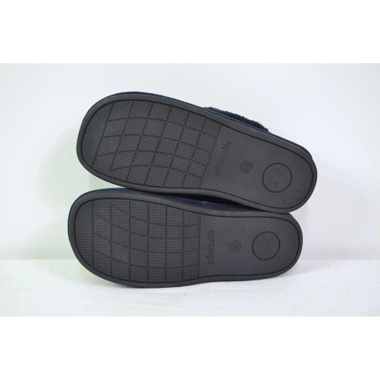 Nuknuuk Men's Leather Slippers Navy 8