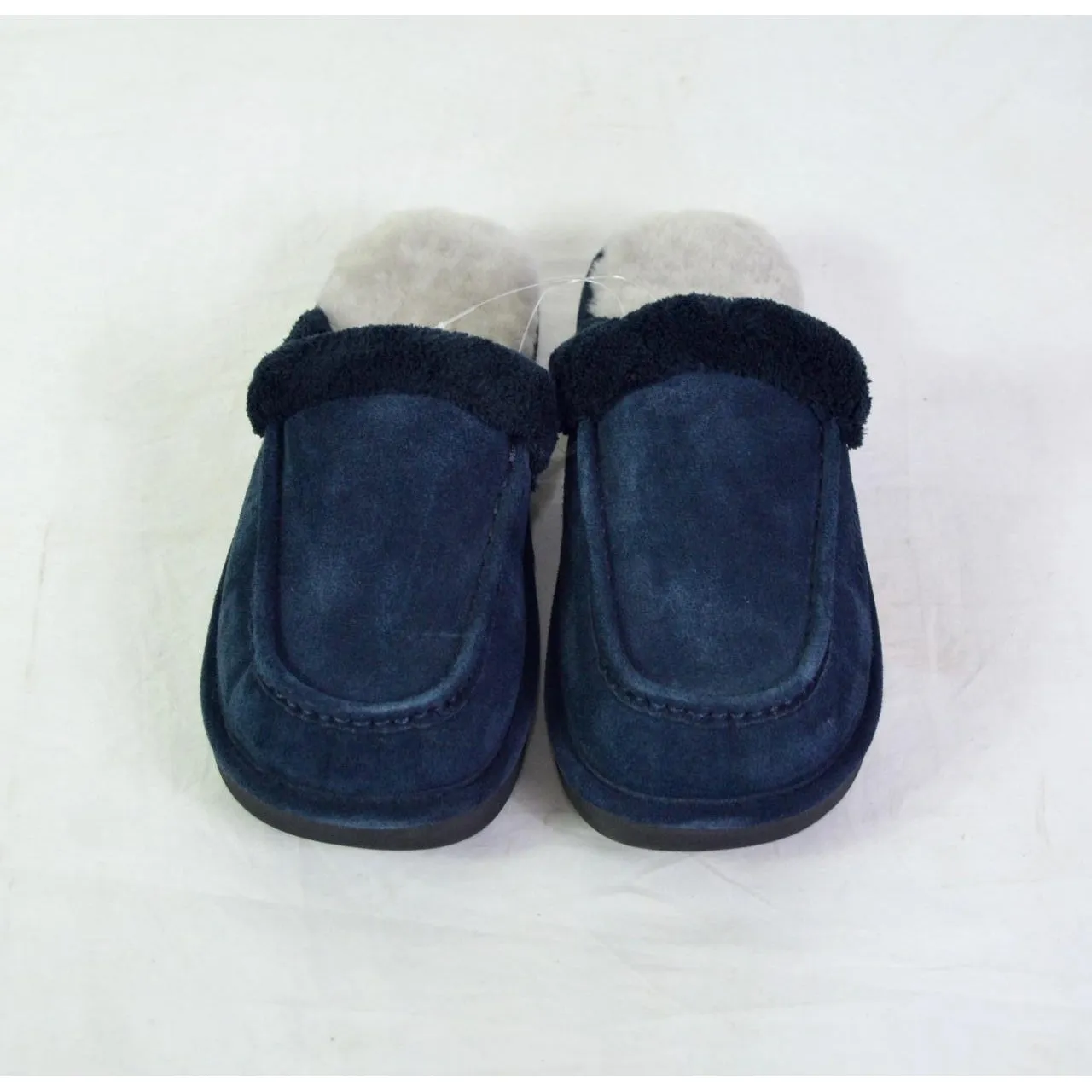 Nuknuuk Men's Leather Slippers Navy 8