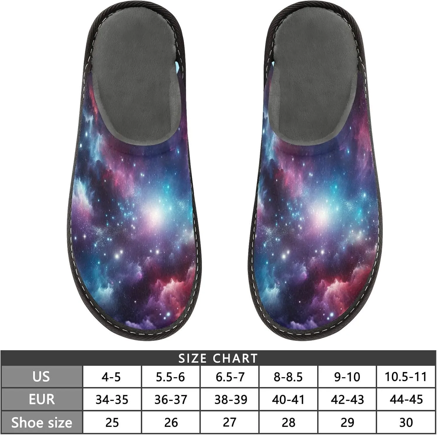 ODAWA Constellation Dinosaur Dad Soft Memory Foam House Shoe, Washable Indoor House Shoes