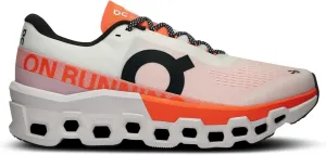 On Men's Cloudmonster 2 Sneaker, White/Flame, 10.5