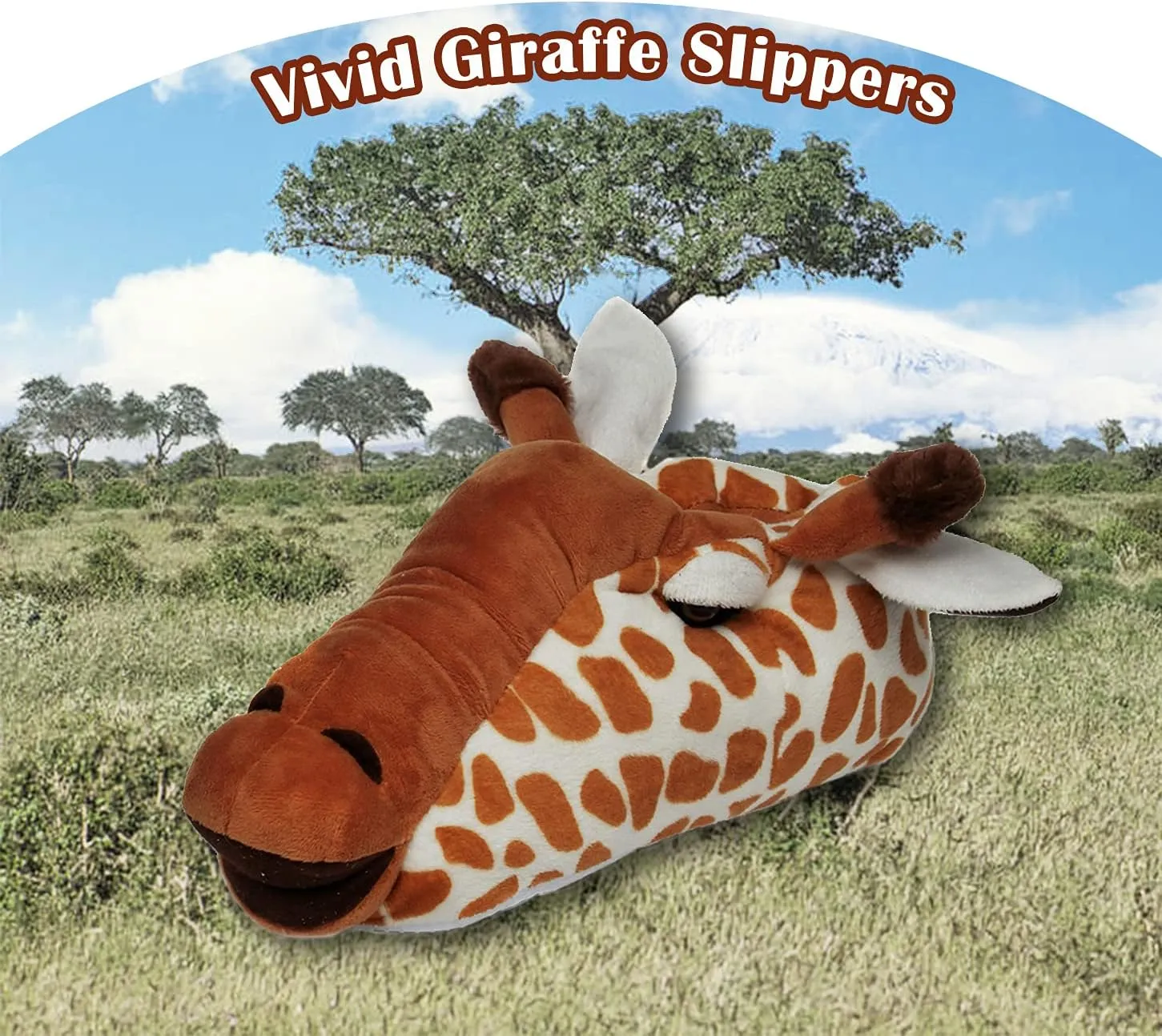 Onmygogo Fuzzy Winter Animal Slippers for Men and Women