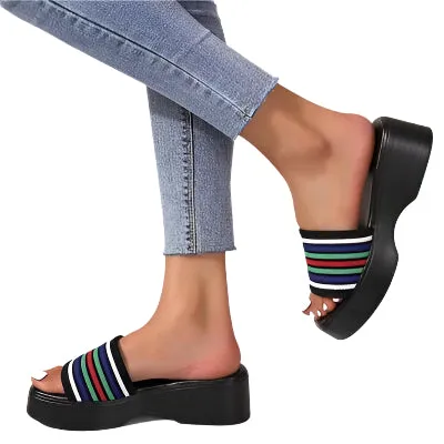 Open Toe Platform Cloth Sandals