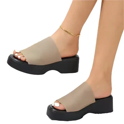 Open Toe Platform Cloth Sandals