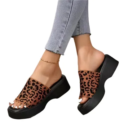 Open Toe Platform Cloth Sandals