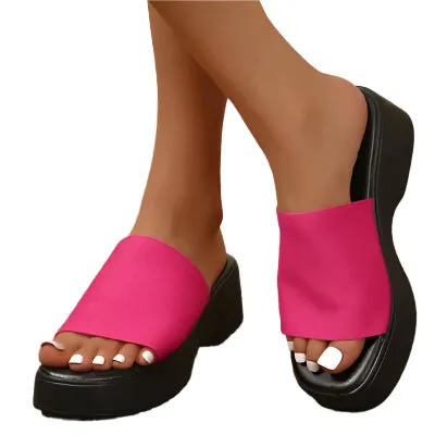 Open Toe Platform Cloth Sandals