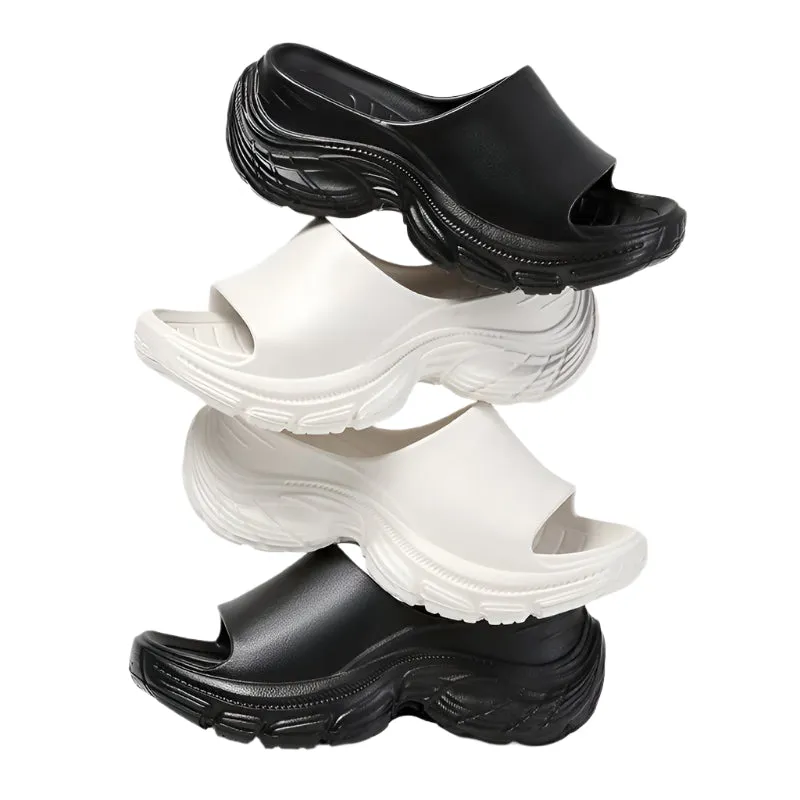 Open Toe Platform Slippers