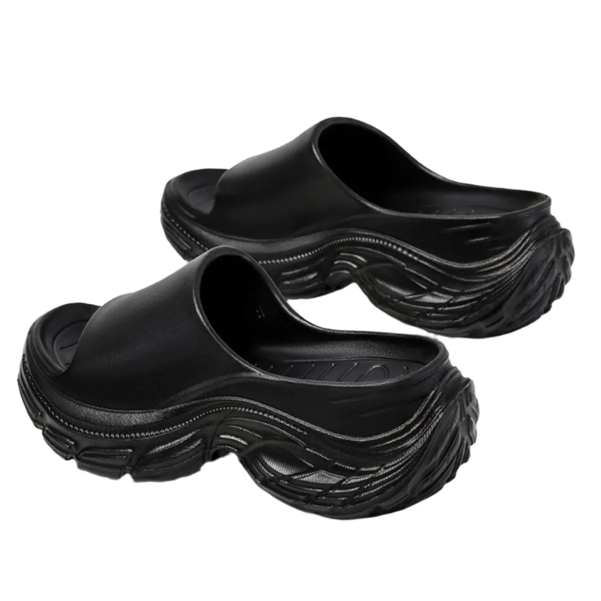Open Toe Platform Slippers