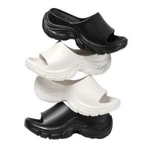 Open Toe Platform Slippers