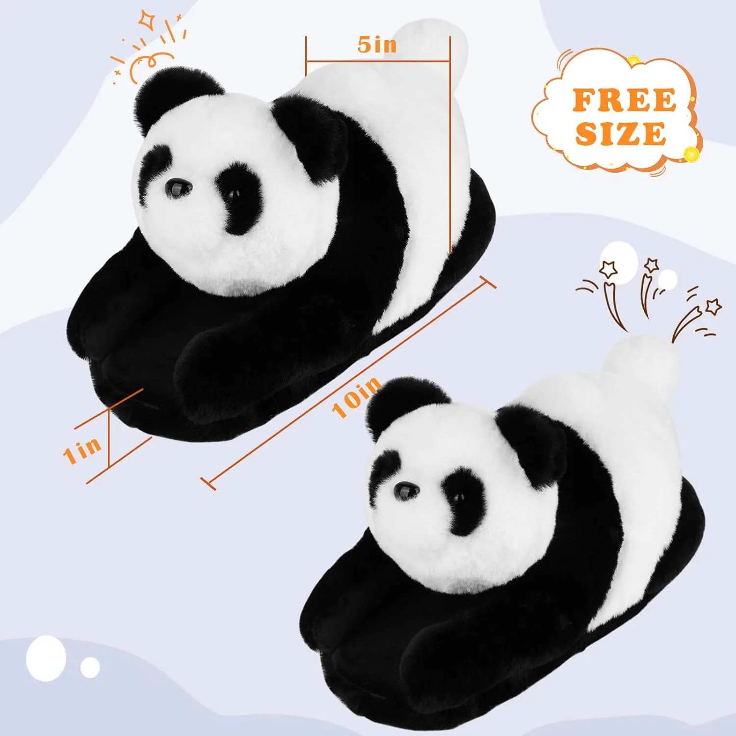 Openhaha Animal Slippers - Cute Fluffy Non-slip Raccoon Gifts for Women, Men