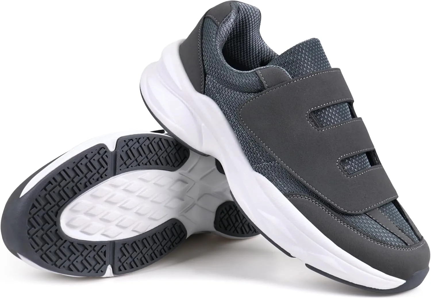 Ortho rest Men Diabetic Walking Shoes Swollen Feet Shoe with Adjustable Closure