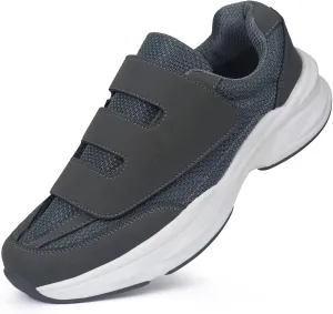 Ortho rest Men Diabetic Walking Shoes Swollen Feet Shoe with Adjustable Closure