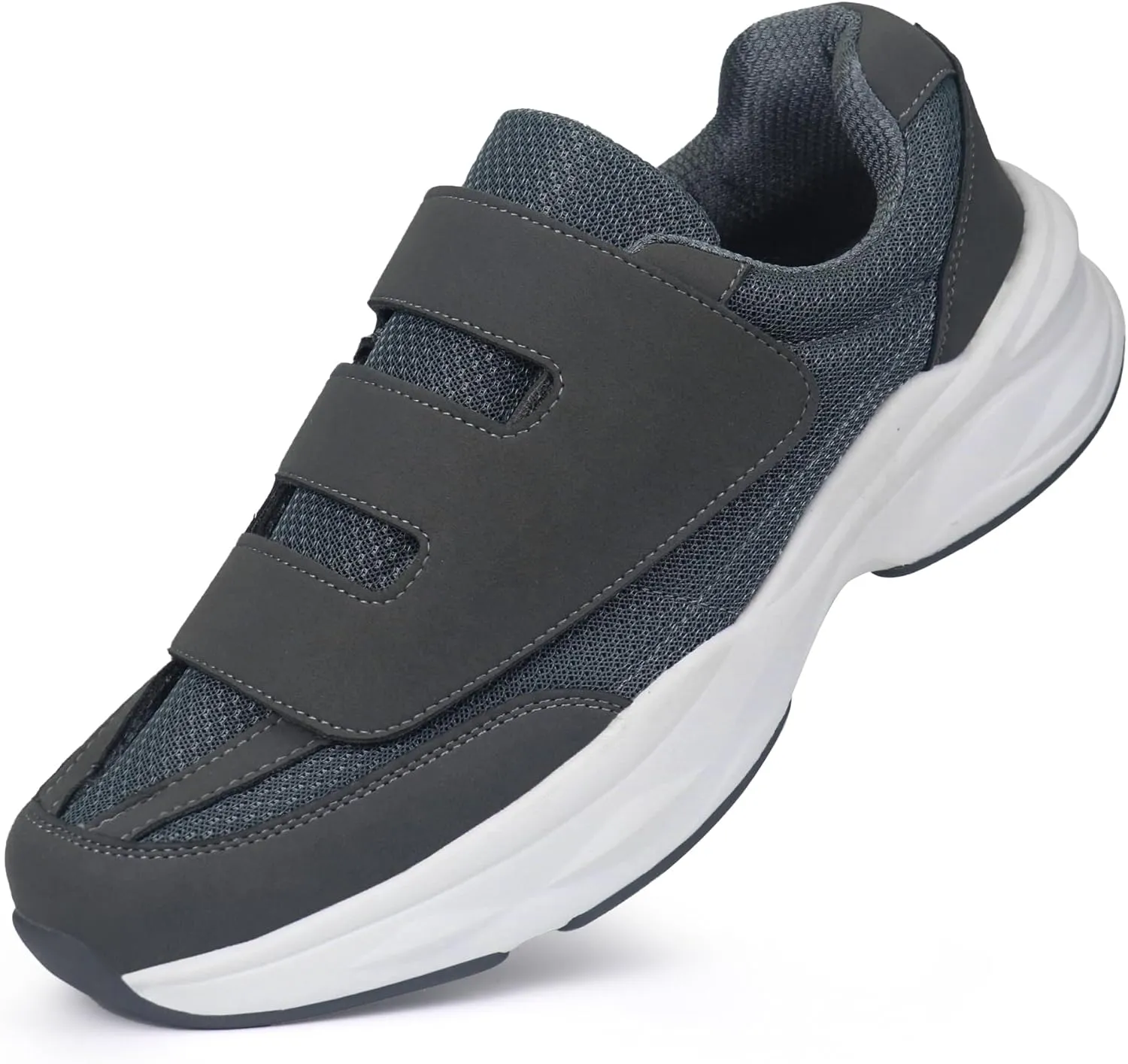 Ortho rest Men Diabetic Walking Shoes Swollen Feet Shoe with Adjustable Closure