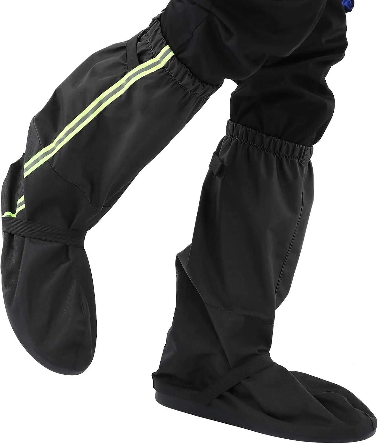 Outdoor Tube All Wrap Sandproof Shoe Covers for Hiking with Sole Texture and Night Reflective Band, Includes Net for Storage