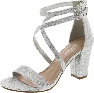 Over The Toe Cross Strap Block Heel Open Toe Dress Sandal