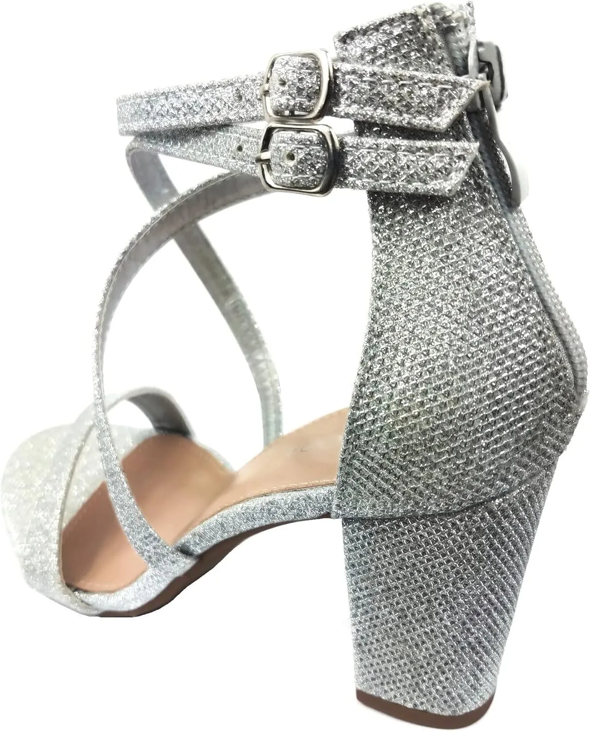 Over The Toe Cross Strap Block Heel Open Toe Dress Sandal