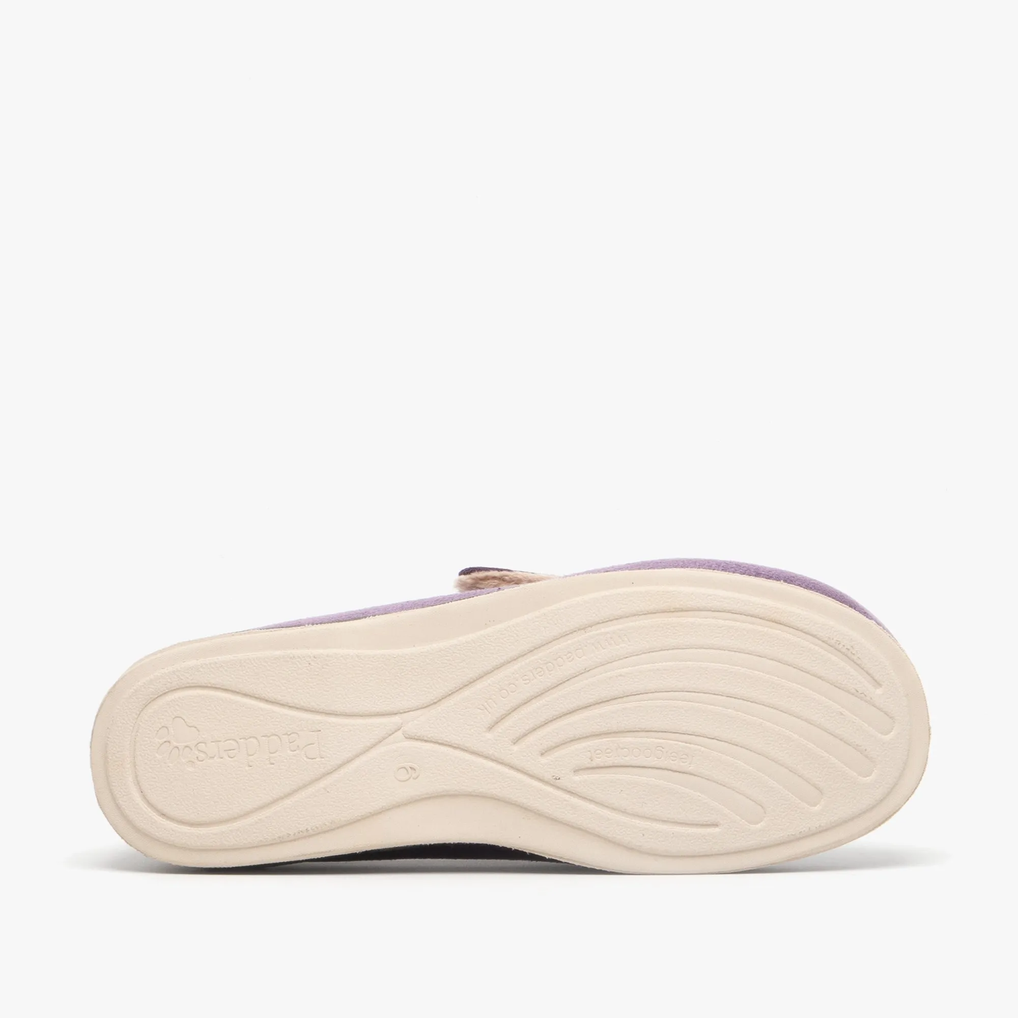 Padders HUG Womens (EE Fit) Touch Fasten Slippers Purple/Lavender