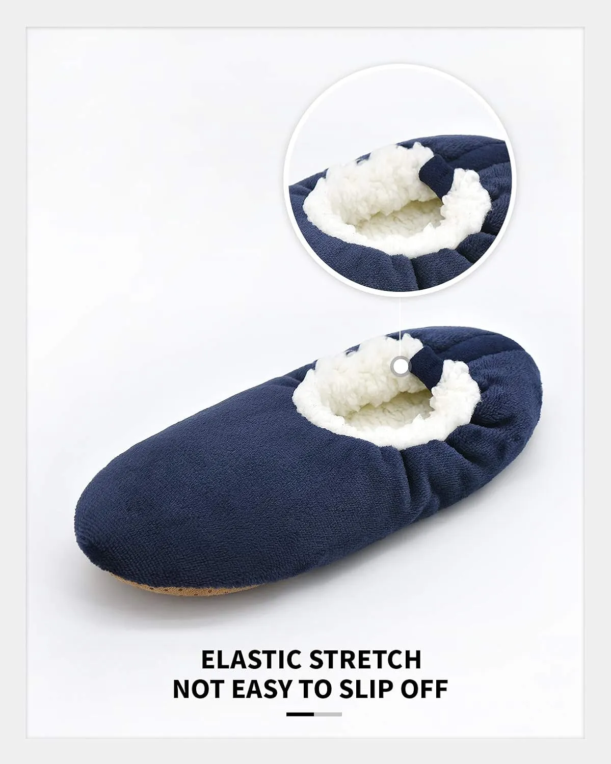 Panda Bros Mens Slipper Socks Low Cut Super Soft Warm Home Sock with Non-Slip Indoor Slipper Shoes Socks