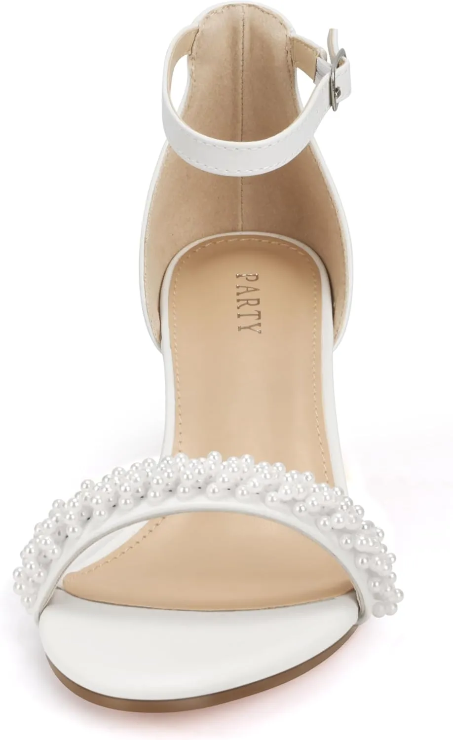 PARTY Women's Open Toe Ankle Strap Low Block Chunky Heels Sandals