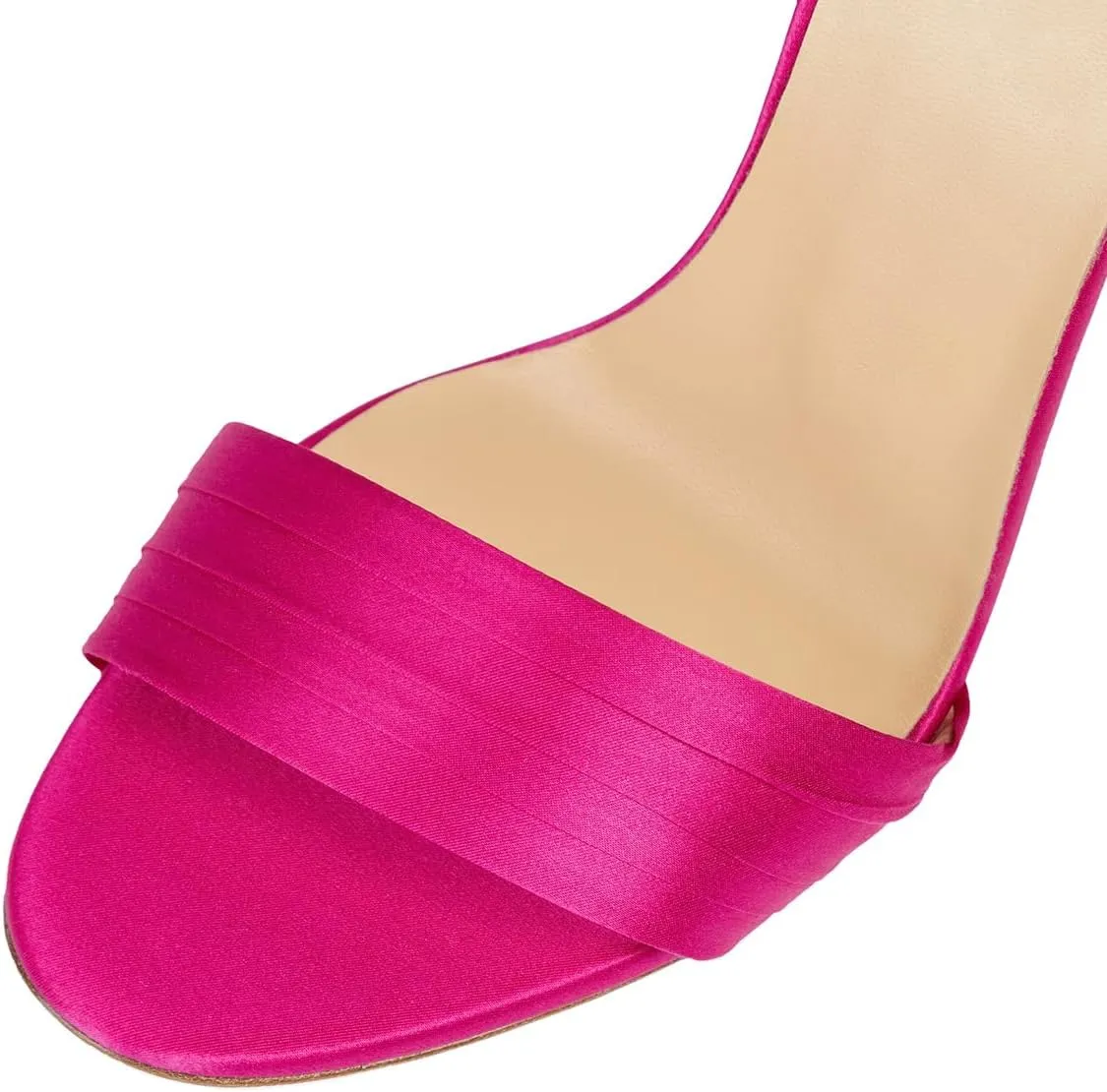 Pazzion Women Elegant Open Toe Satin Sandals Ankle Wrap Bowtie Stiletto Heels Evening Dress Event Shoes Size 4-16 US