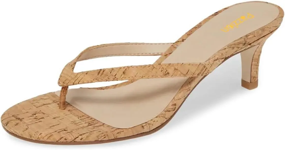 Pazzion Women Fashion Flip Flops Open Toe Low Heels Thong Sandals Casual Daily Summer Outdoor Dress Shoe Size 4-16 US