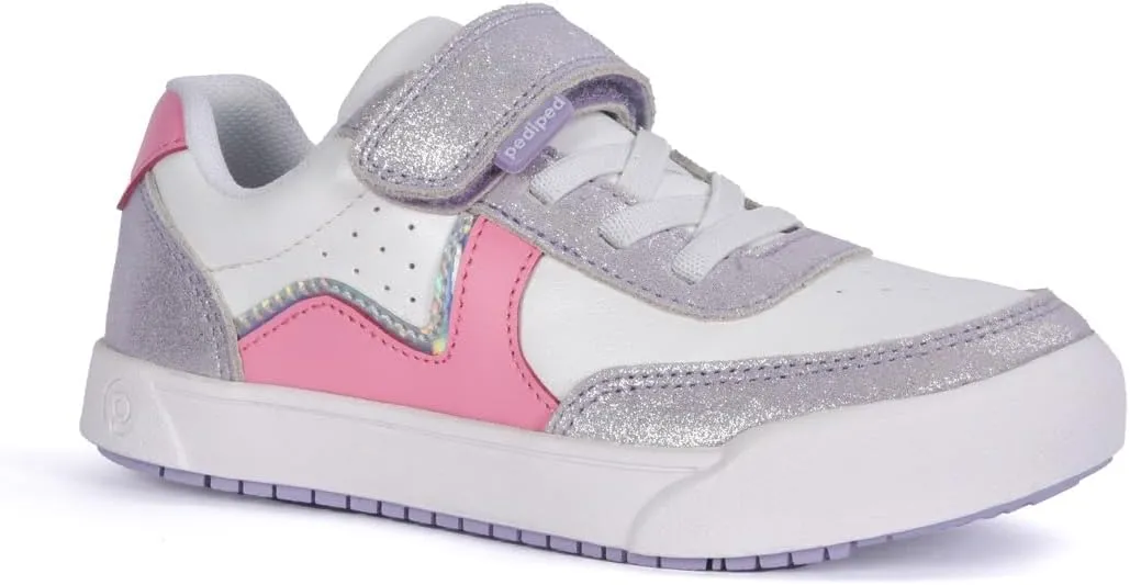 pediped Flex Muncy First Walker Shoe, White, 4 US Unisex Little Kid