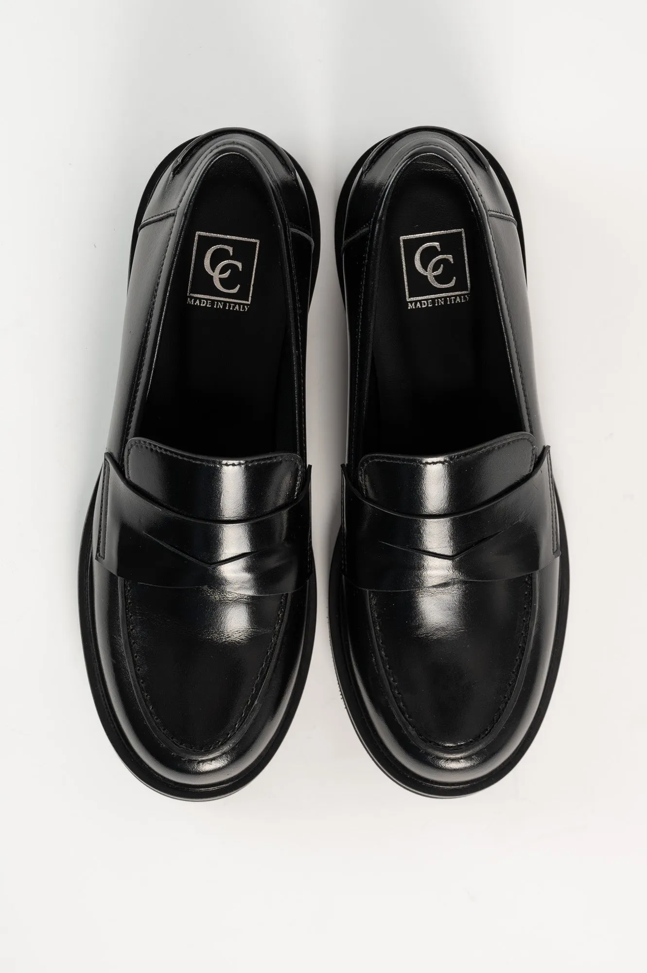Penny Loafer Egeo 130 | Svart Skinn