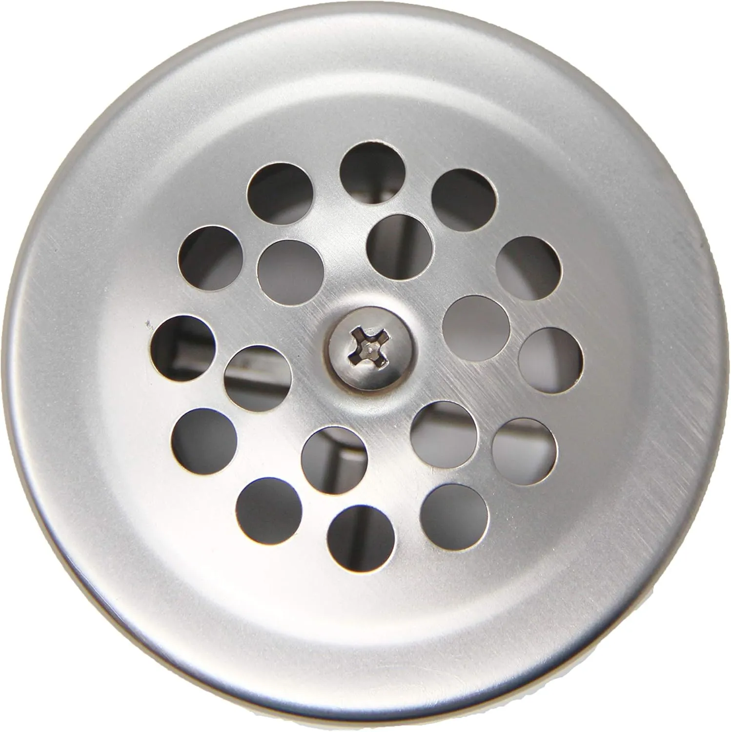 PF WaterWorks Bathtub/Bath Tub Drain Shoe Grid/Strainer Cover with Matching Screw;Brushed Nickel; PF0915-BN (Pack of 3)