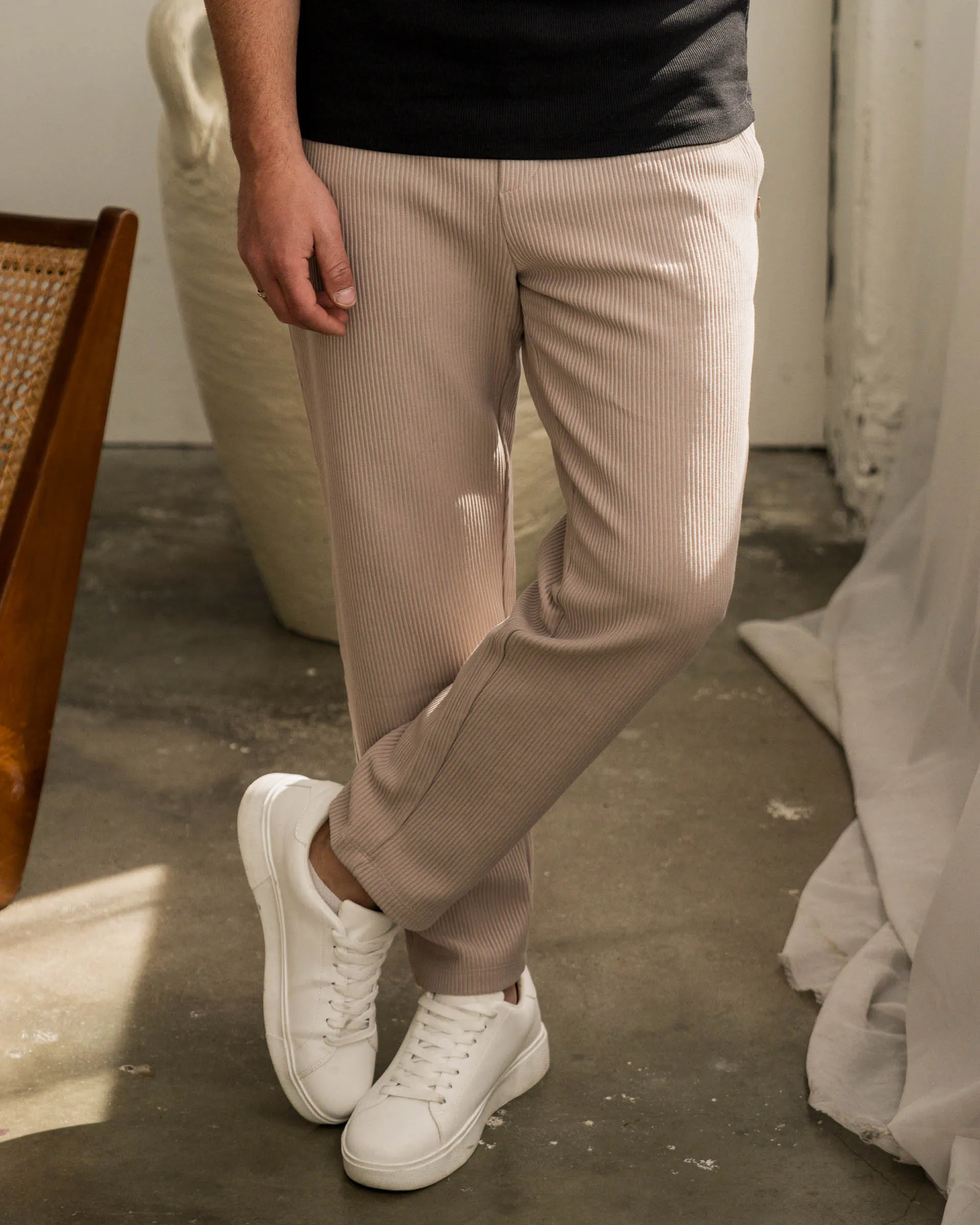 Plissee Pants (Taupe)