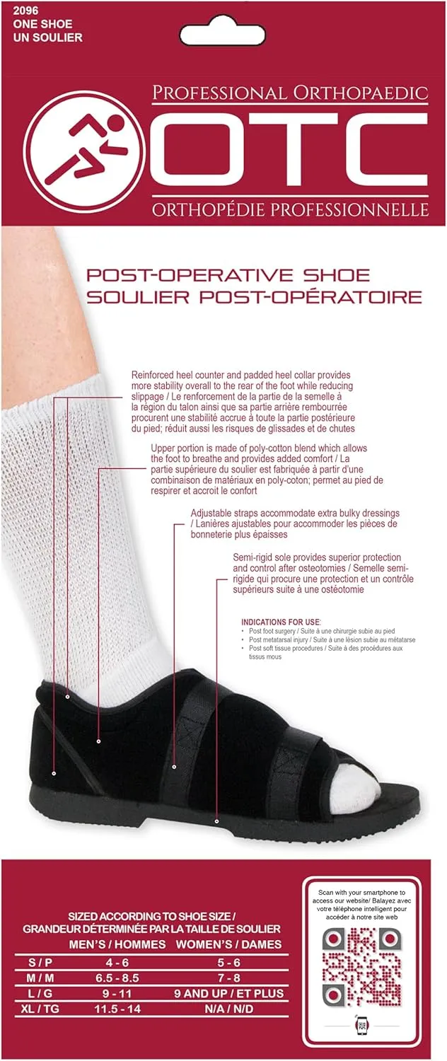 Post-Op Shoe, Soft Top, for Men & Women, Small (Men)